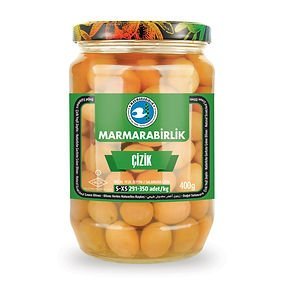 Marmarabirlik Ελιές Πράσινες Τσακιστές σε Αλμη 400 γρ