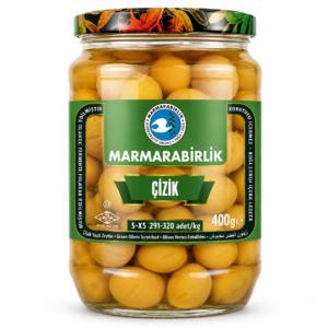 Marmarabirlik Ελιές Πράσινες Τσακιστές σε Αλμη 400 γρ