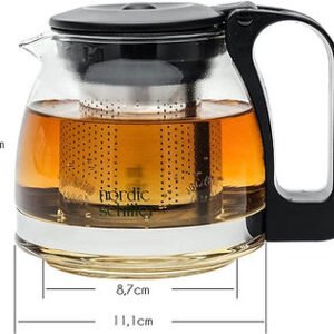 Nordic Schiller Τσαγιέρα Γυάλινη με Φίλτρο σε Διάφανο Χρώμα 1700ml