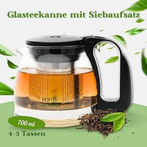 Nordic Schiller Τσαγιέρα Γυάλινη με Φίλτρο σε Διάφανο Χρώμα 700ml