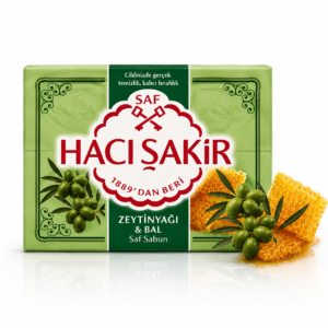 Hacı Şakir Παραδοσιακό Σαπούνι Μπάνιου με Ελαιόλαδο Zeytinyağlı Banyo Sabunu 4 × 150 g