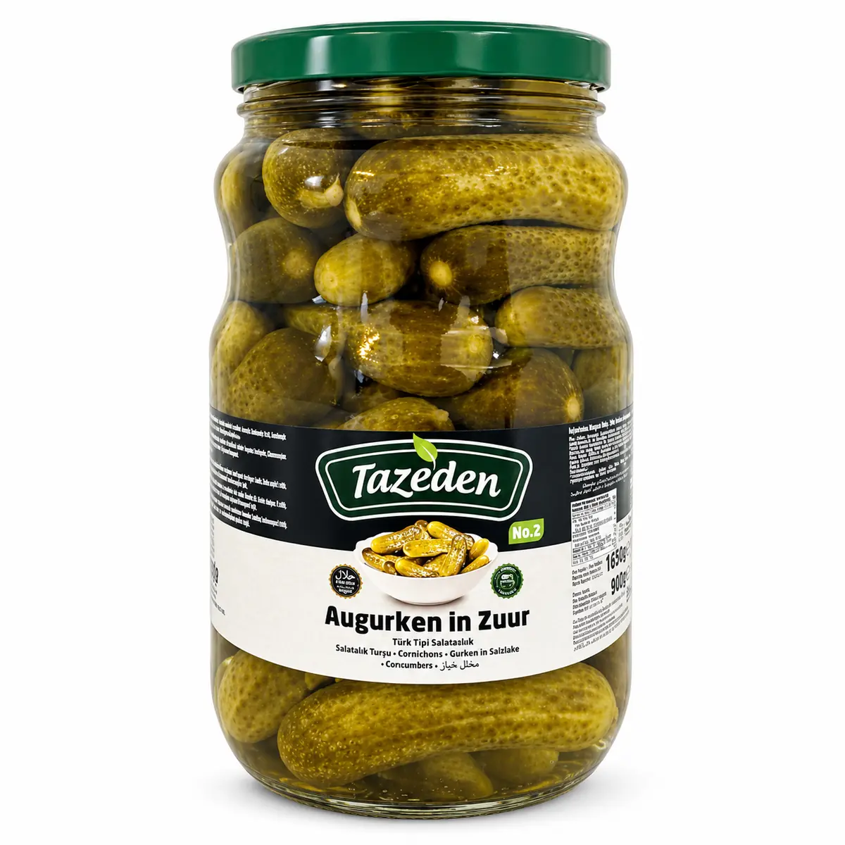 Tazeden Αγγουράκια Τουρσί Salatalık Turşusu No. 2 720 ml | Moral Market Tazeden Salatalik Tursusu No2 720ml