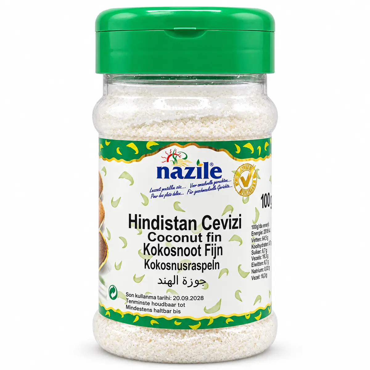 Nazile Τριμμένη Καρύδα Hindistan Cevizi 100 g | Moral Market Nazile Hindistan Cevizi 100g PET